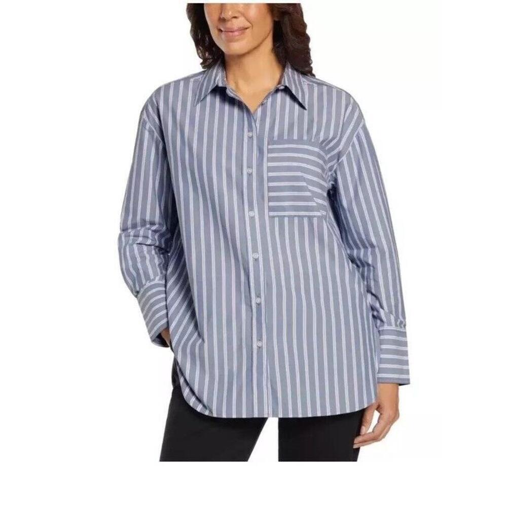 Banana Republic Womens Collar Button-Up Long Sleeve Shirt, Large AI9